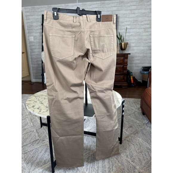 Peter Millar Superior Soft Corduroy Five-Pocket Pant in Khaki Mens Size 34W 32L - Picture 2 of 6